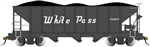 Bachmann 26573 On30 3-Bay Hopper with Removable Load White Pass & Yukon #670
