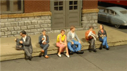 Bachmann 33161 O Platform Passengers SceneScapes pkg 6 Seated