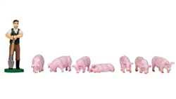 Bachmann 33305 HO Farmer Trotter and Pigs