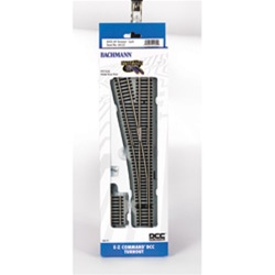 Bachmann 44132 HO Decoder-Equipped Nickel Turnout E-Z Track #5 Left Hand