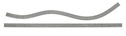Bachmann 44371 HO Code 100 Flex Track w/Wood Ties PKG 25 36" 