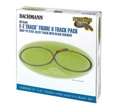 Bachmann 44487 HO Figure-8 Track Pack E-Z Track w/ Steel Rail & Roadbed