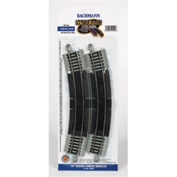 Bachmann 44529 HO E-Z Track w/Nickel Rail & Roadbed 18" Radius Rerailer Pkg 2