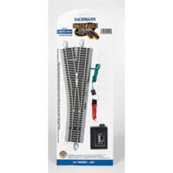 Bachmann 44557 HO E-Z Track w/Nickel Rail & Roadbed #4 Turnout Left