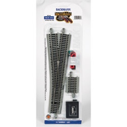 Bachmann 44565 HO #5 Remote Turnout w/Nickel Rail & Roadbed E-Z Track Left Hand