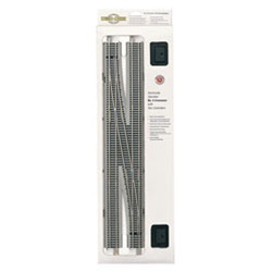 Bachmann 44575 HO E-Z Track w/Nickel Rail & Roadbed #6 Left Hand Remote Crossover Turnout