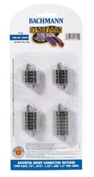 Bachmann 44899 N E-Z Track w/Nickel Rail & Roadbed Assorted Short Connecting Sections