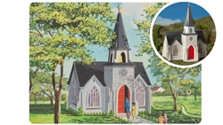 Bachmann 45630 O 75th Anniversary Cathedral Plasticville U.S.A. Kit 75th Anniversary Packaging