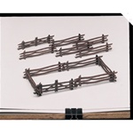 Bachmann 45984 O Plasticville U.S.A. Kits Rustic Fence Kit Pkg 12