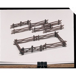 Bachmann 45984 O Plasticville U.S.A. Kits Rustic Fence Kit Pkg 12