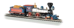 Bachmann 51003 HO 4-4-0 w/Wood Tender Load Standard DC Central Pacific "Jupiter" 