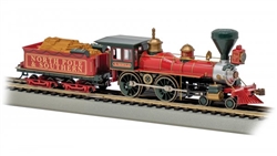 Bachmann 51009 HO 4-4-0 w/Wood Tender Load Standard DC North Pole & Southern #1 Christmas