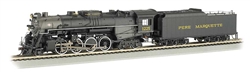 Bachmann 52403 HO 2-8-4 Berkshire w/Sound & DCC Pere Marquette #1225