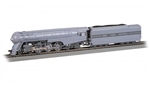 Bachmann 56602 HO Streamlined 4-6-4 Hudson WOWSound and DCC New York Central #5448 Boxpok Drivers 2-Tone Gray