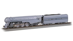 Bachmann 56604 HO Streamlined 4-6-4 Hudson WOWSound and DCC New York Central #5452 Scullin Drivers 2-Tone Gray