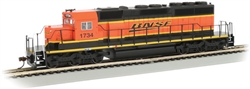 Bachmann 60916 HO EMD SD40-2 w/DCC BNSF Railway #1734 Heritage III H3 Yellow Wedge Logo