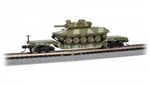 Bachmann 71388 N 52' Deressed-Center Flatcar with Sheridan Tank United States Army Green Camouflage