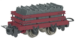 Bachmann 77317 HOn30 Narrow Gauge Slate Gondola w/Load Red