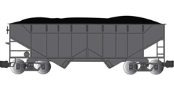 Bachmann 94007 G Two-Bay Offset-Side Open Hopper with Coal Load Painted Unlettered Black