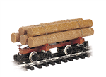 Bachmann 98490 G Skeleton Log Car w/Logs Brown