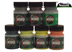 Badger 1709 Modelflex Midwest Railroad Colors Paint Set #3 Includes: CNW 3 Colors & MILW 4 Colors