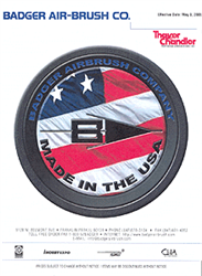 Badger BA200 Retail Price Guide Badger Airbrush Company, Thayer & Chandler Printed 2005