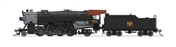 Broadway Limited 10052 N USRA 2-8-2 Heavy Mikado Standard DC Stealth Chicago Burlington & Quincy FW&D #451