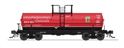 Broadway Limited 10351 HO 6000-Gallon Chlorine Tank Car 2-Pack Columbia Southern SACX #655 656