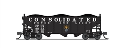 Broadway Limited 7161 N 3Bay Hopper Consolidated Power & Light (2-pk B)