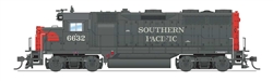Broadway Limited 8946 HO EMD GP35 Low Nose Standard DC Stealth Southern Pacific #6643 Roadnumber on Nose