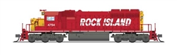 Broadway Limited 9490 N EMD SD40-2 Low Nose Standard DC Stealth Rock Island #4797