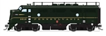 Broadway Limited 9672 HO EMD F3 A-Unpowered B Set Sound and DCC Paragon4 Pennsylvania Railroad #9510A, 9510B Single Stripe, Brunswick Green