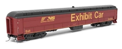 Broadway Limited 9938 HO Heavyweight Railroad Instruction Exhibit Car Norfolk & Southern #27 Exhibit Car