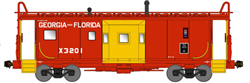 Bluford 41081 N International Car Bay Window Caboose Phase 1 Georgia & Florida X6900