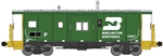 Bluford 44071 N International Car Bay Window Caboose Phase 4 Burlington Northern 11999 Cascade Yellow