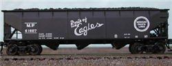 Bluford 73182 N 70-Ton Offset-Side 3-Bay Hopper w Coal Load Missouri Pacific