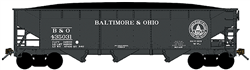 Bluford 73316 N 70-Ton Offset-Side 3-Bay Hopper w Coal Load Baltimore & Ohio