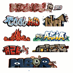 Blair Line 1244 N Mega Set Modern Tagger Graffiti Decals #1 Pkg 8