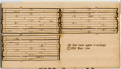 Blair Line 19 N Wood Grade Crossing Kit Laser-Cut Wood Rough-Cut One Lane Pkg 3