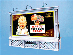 Blair Line 2430 HO Laser-Cut Wood Billboards 1 Billboard Frame Lamp Shades & Two Signs City Beautiful 1920s 1950s