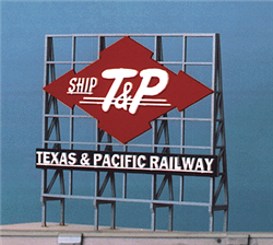 Blair Line 2531 Laser-Cut Wood Billboard Kits Large for HO S & O Ship T&P "Texas & Pacific Railway" 