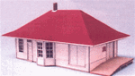 Blair Line 88 N Leeton Depot Laser-Cut Wood Kit 1.80 x 3.00" Structure 1.00 x 3.25" Ramp