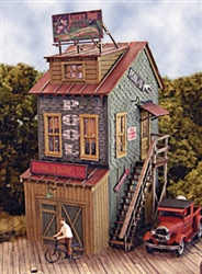 Bar Mills 1140 HO Chalky White's Pool Hall Laser-Cut Wood Kit