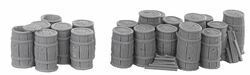 Bar Mills 4009 O Clusters of Kegs Unpainted Resin Castings 2 Groupings