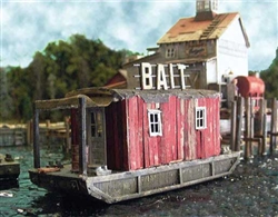 Bar Mills 762 HO Bar Mills Basics Laser-Cut Wood Structure Kits Bait Barge at Cundy Harbor
