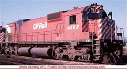 Bowser 24835 HO Montreal Locomotive Works M630 Standard DC Executive Line Canadian Pacific 4562 Action Red 5" Stripe Lg Multimark Exp. Tank Ditch