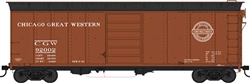 Bowser 42845 HO 40' Steel Boxcar Chicago Great Western CGW 92035