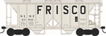 Bowser 43264 HO 70-Ton 2-Bay Covered Hopper w/Open Sides St. Louis-San Francisco #83725