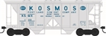 Bowser 43273 HO 70-Ton 2-Bay Covered Hopper w/Open Sides Kosmos Cement #108