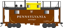 Bowser 43377 HO PRR Class N5 Steel Cabin Car Caboose Pennsylvania Railroad N5B #477700